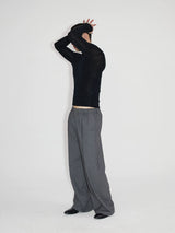 Elastic Waist Suit Pants