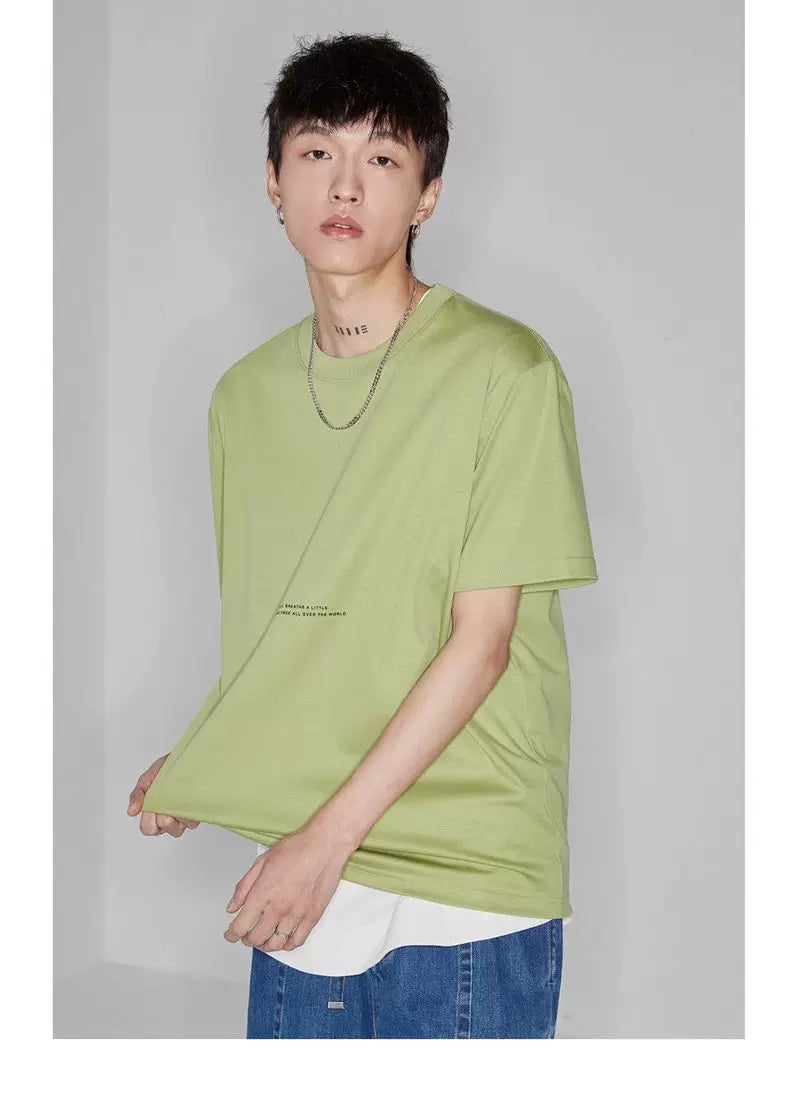 Double-sided Color-block Printed Pima Cotton Tee