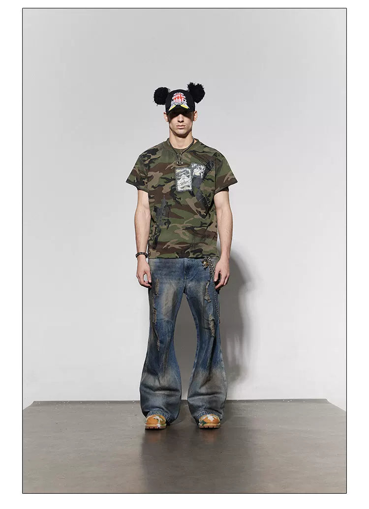 American Camo Cross Gun Tee