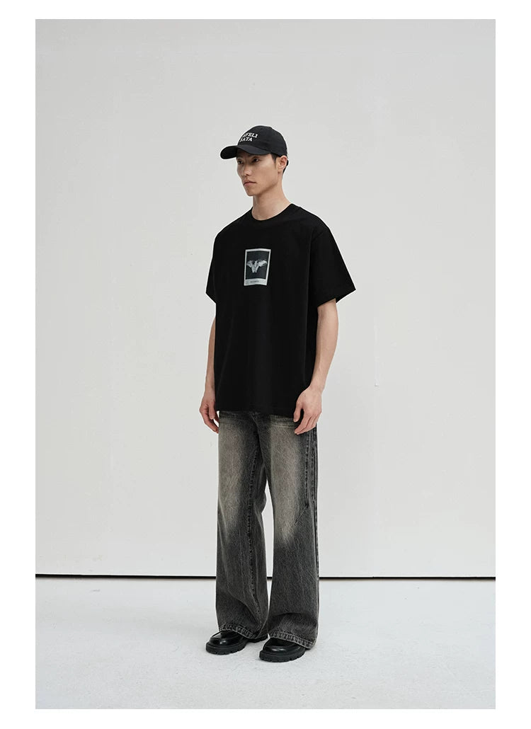 Printed 300G Long-Staple Cotton Short-Sleeve Tee