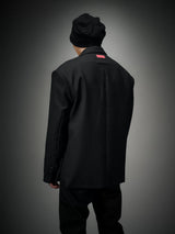 Structured Wool Blazer with Slits