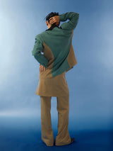 Pleated Belted Punk Retro Flared Pants