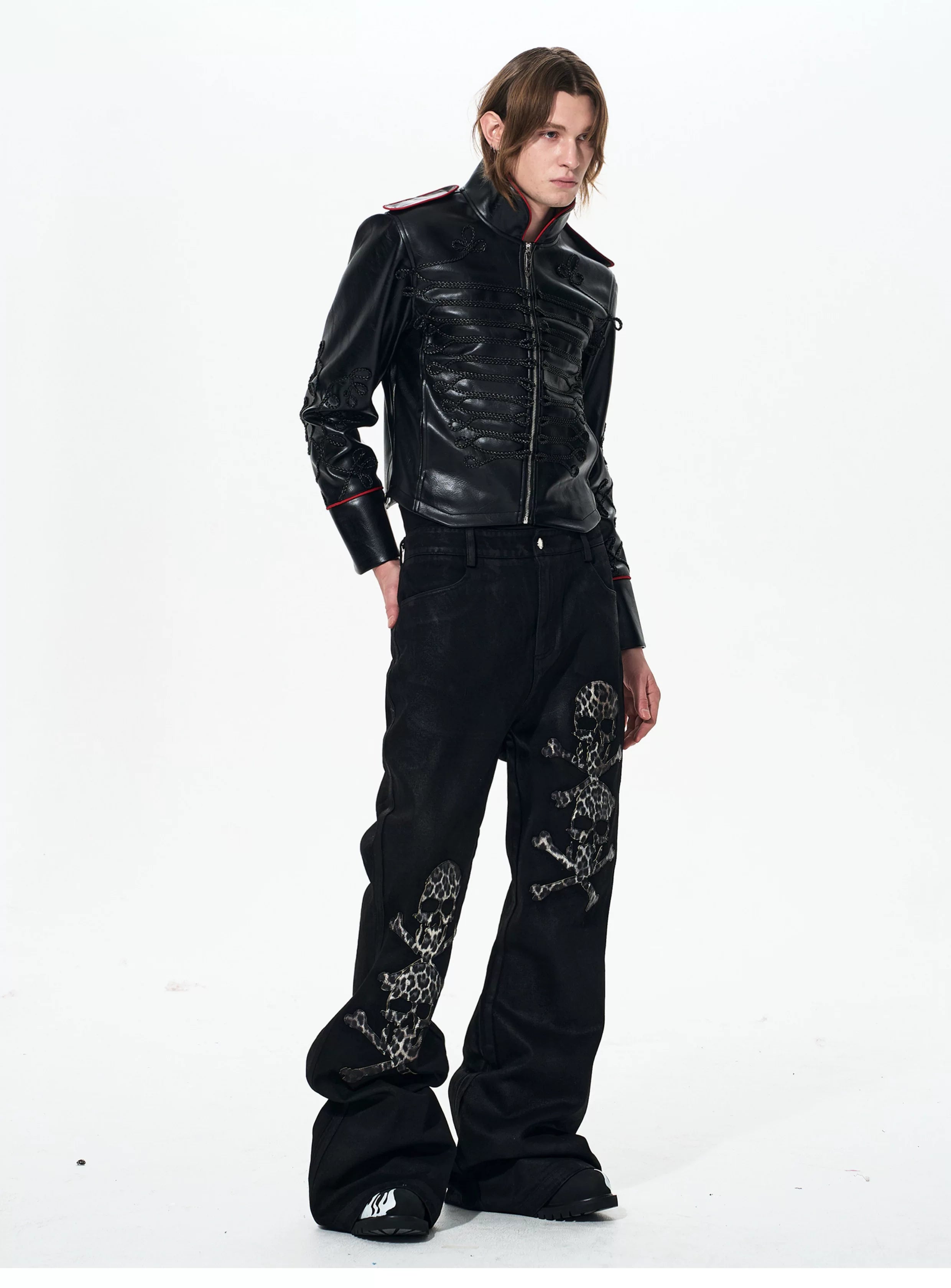 Men's Winter Stand Collar PU Jacket