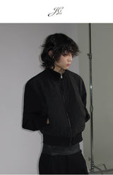 Lightweight Ribbed Stand Collar Down Jacket