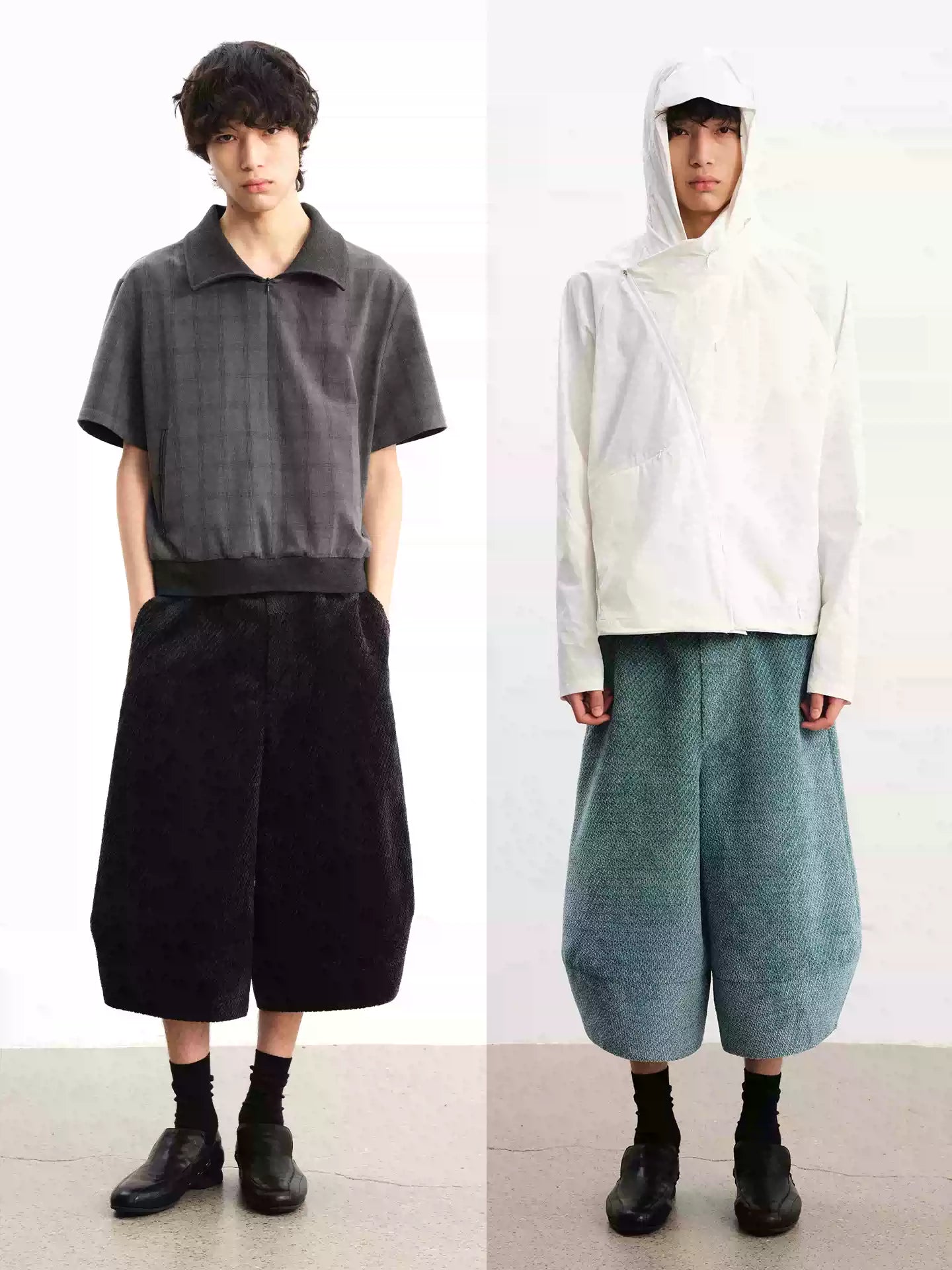 Loose Casual Twill Cropped Shorts