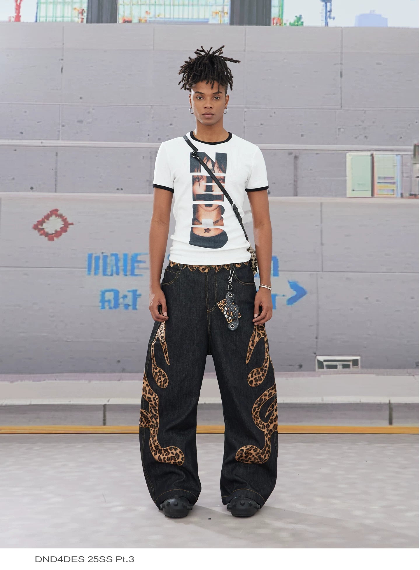 Slim Nerd Punk Portrait Print Tee