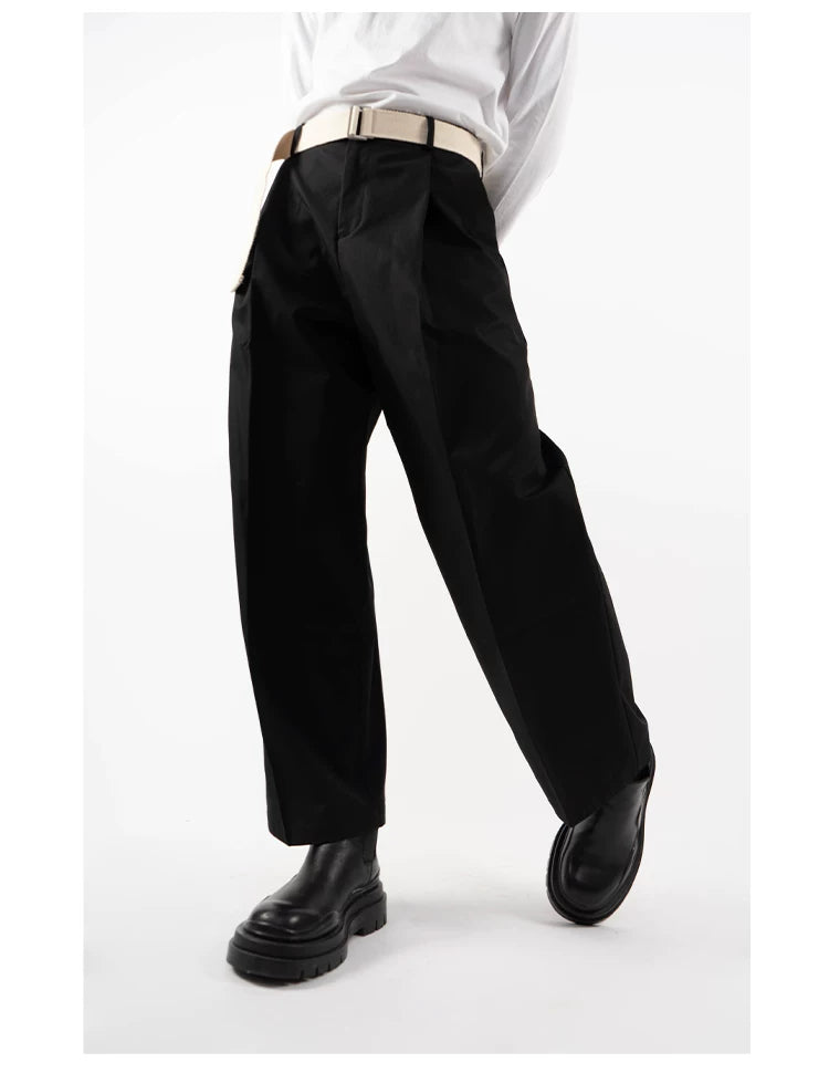 Men's Multicolor Loose Straight Cropped Pants