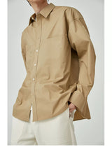 Split Pocket Basic Cotton Shirt