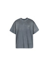 Handcrafted Distressed Dusty Blue Tee