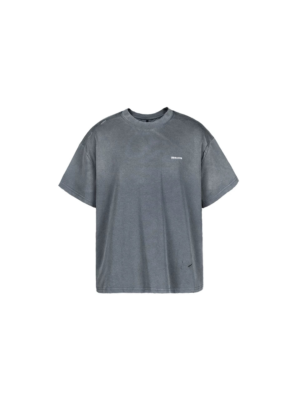 Handcrafted Distressed Dusty Blue Tee