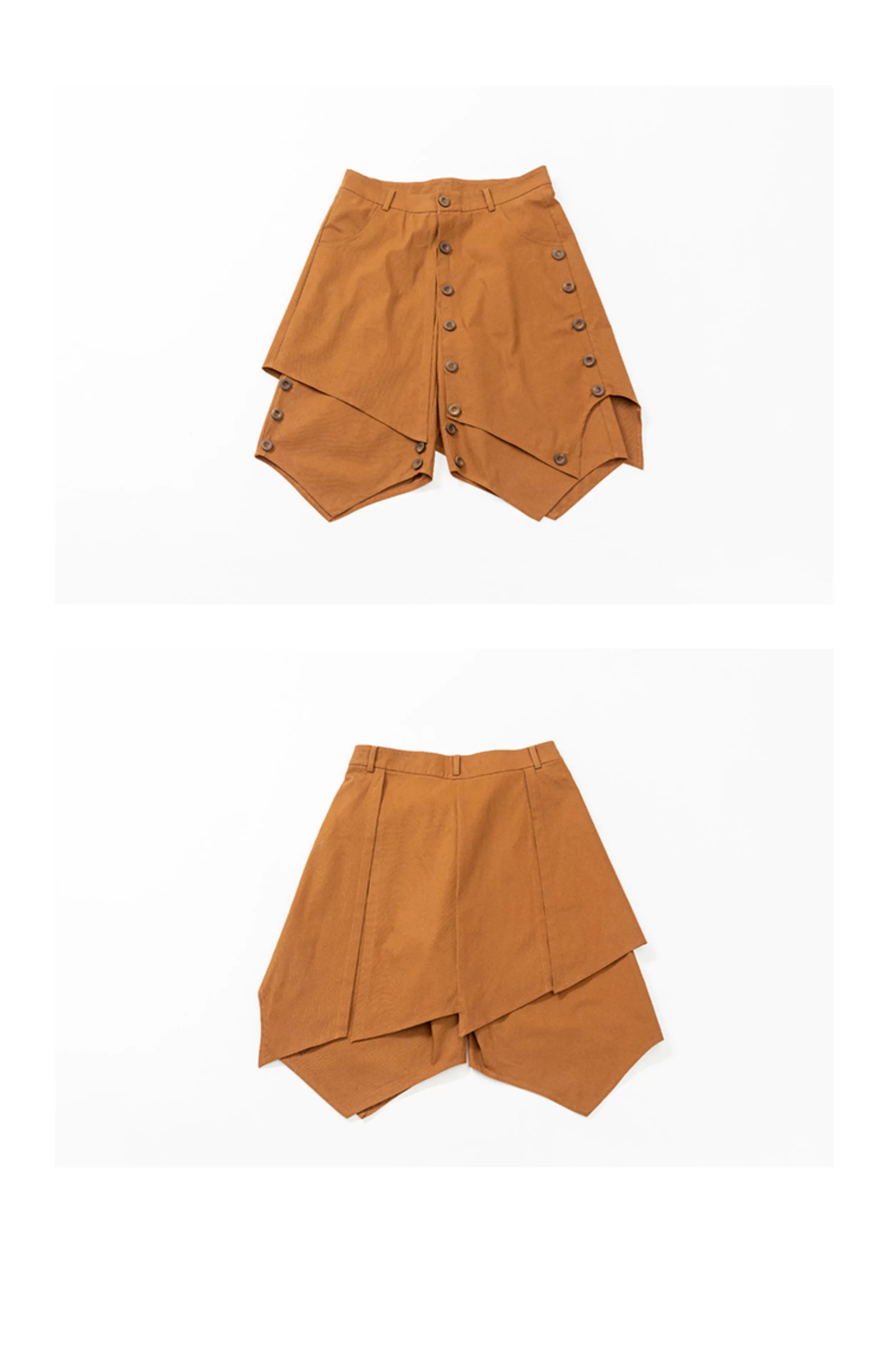 Vintage Y2K Double Layer Button Skort