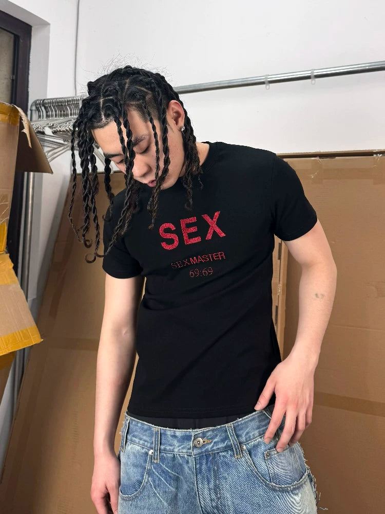 Slim Fit Letter Print Tee