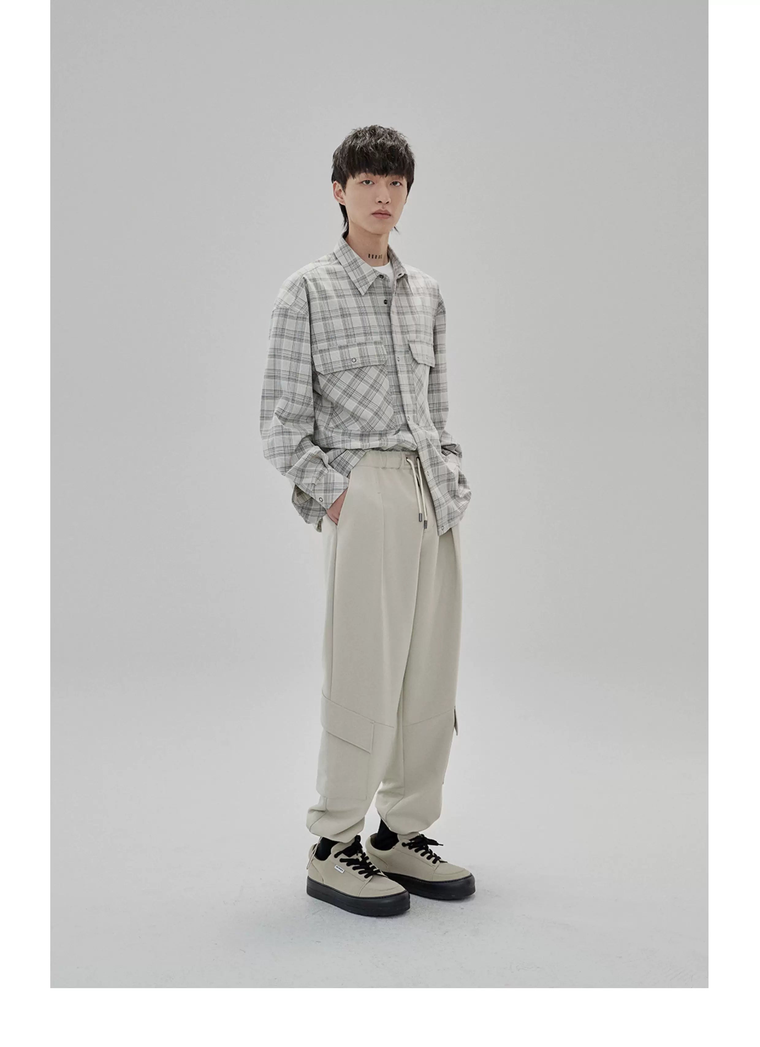 Tapered Drawstring Pocket Cargo Pants