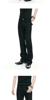 Rivet Slim Canvas Punk Jeans