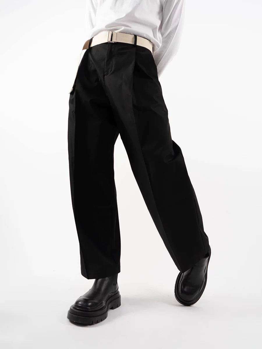 Men's Multicolor Loose Straight Cropped Pants