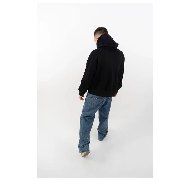 Loose Rainbow Heart Couple Hoodies