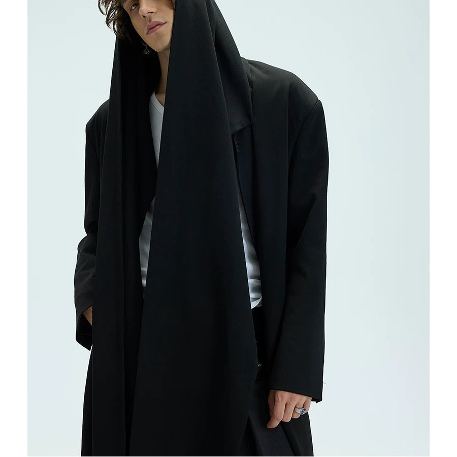 Thick Multi-Wear Hooded Scarf Blazer Coat