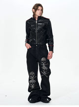 Men's Winter Stand Collar PU Jacket