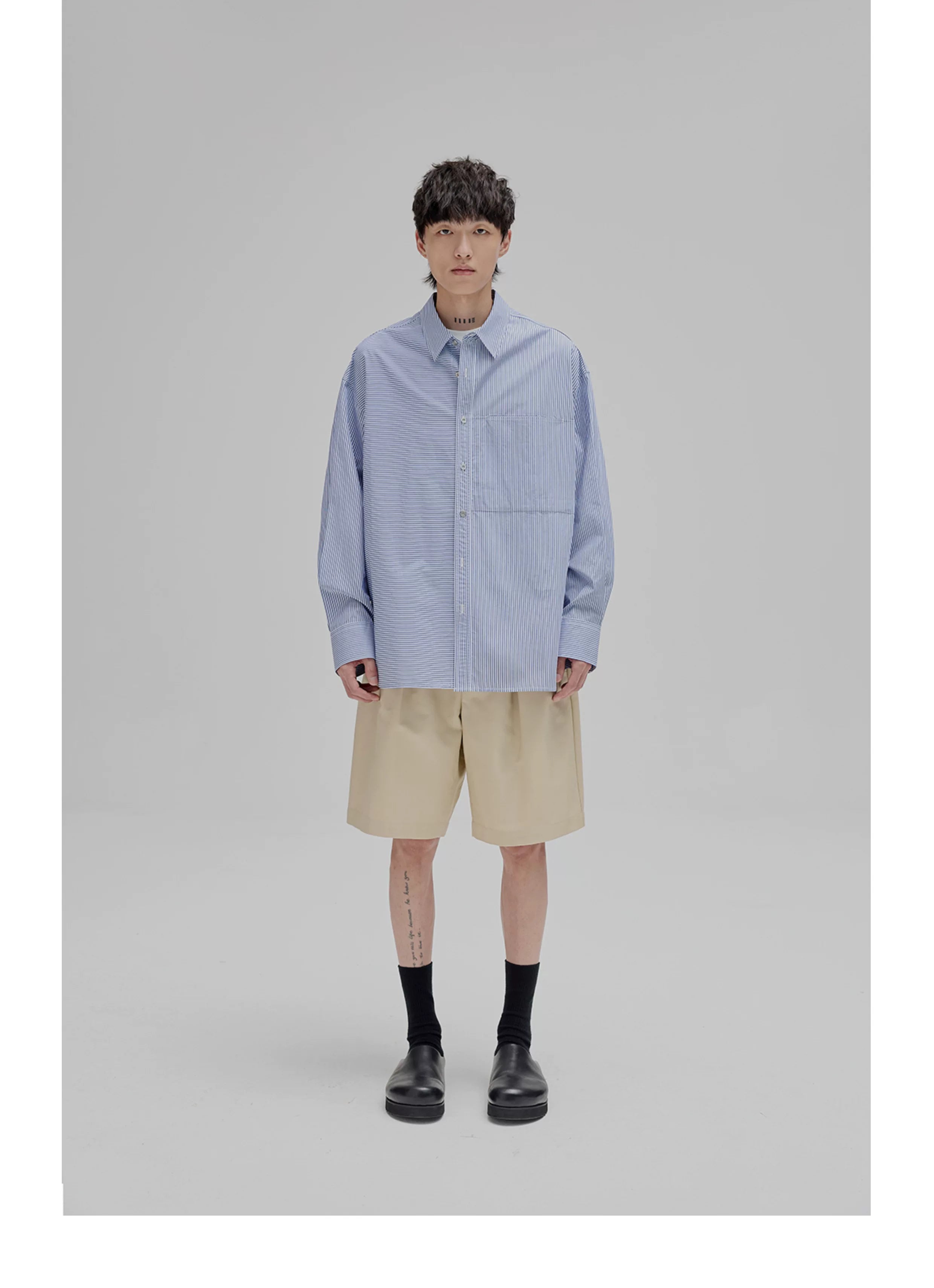 Striped Paneled Pocket Shirt