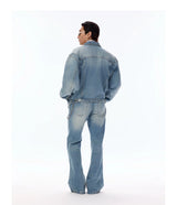 Structured Heavy Wash Denim Jacket