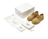 Matte Yellow Leather Derby Shoes