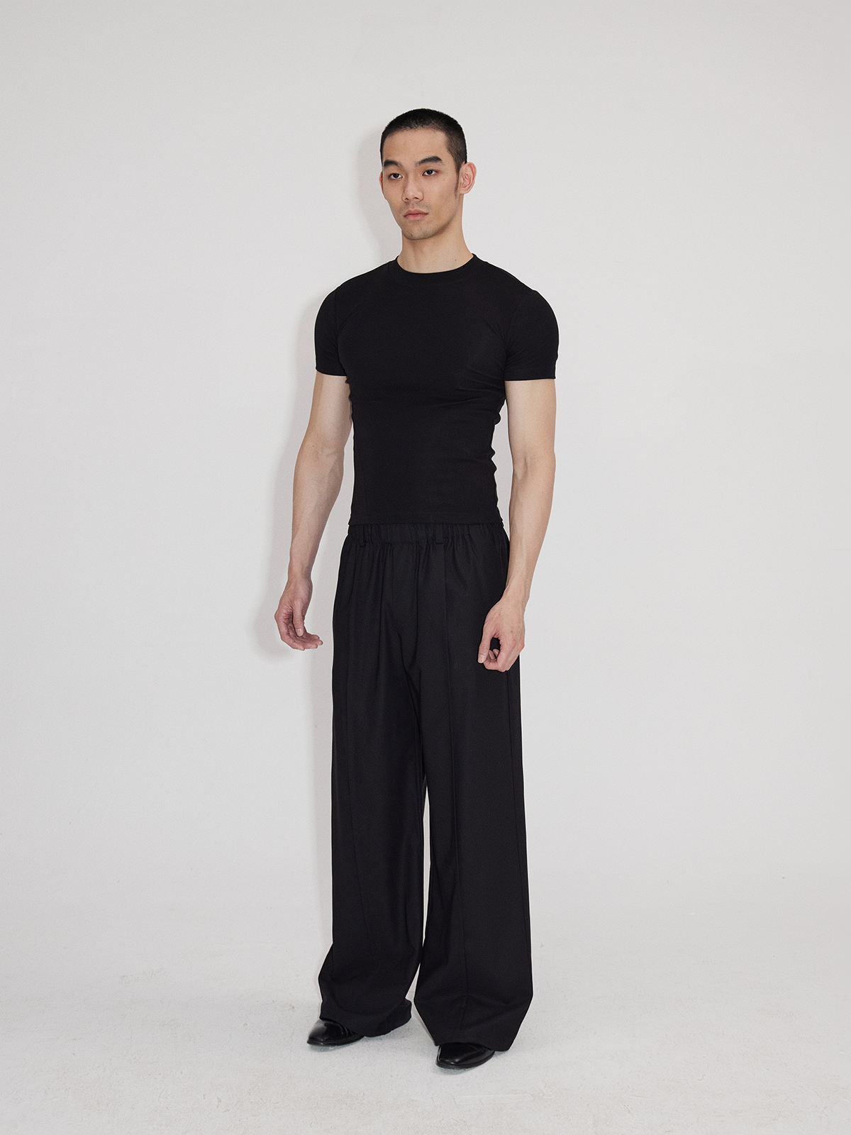 Elastic Waist Suit Pants