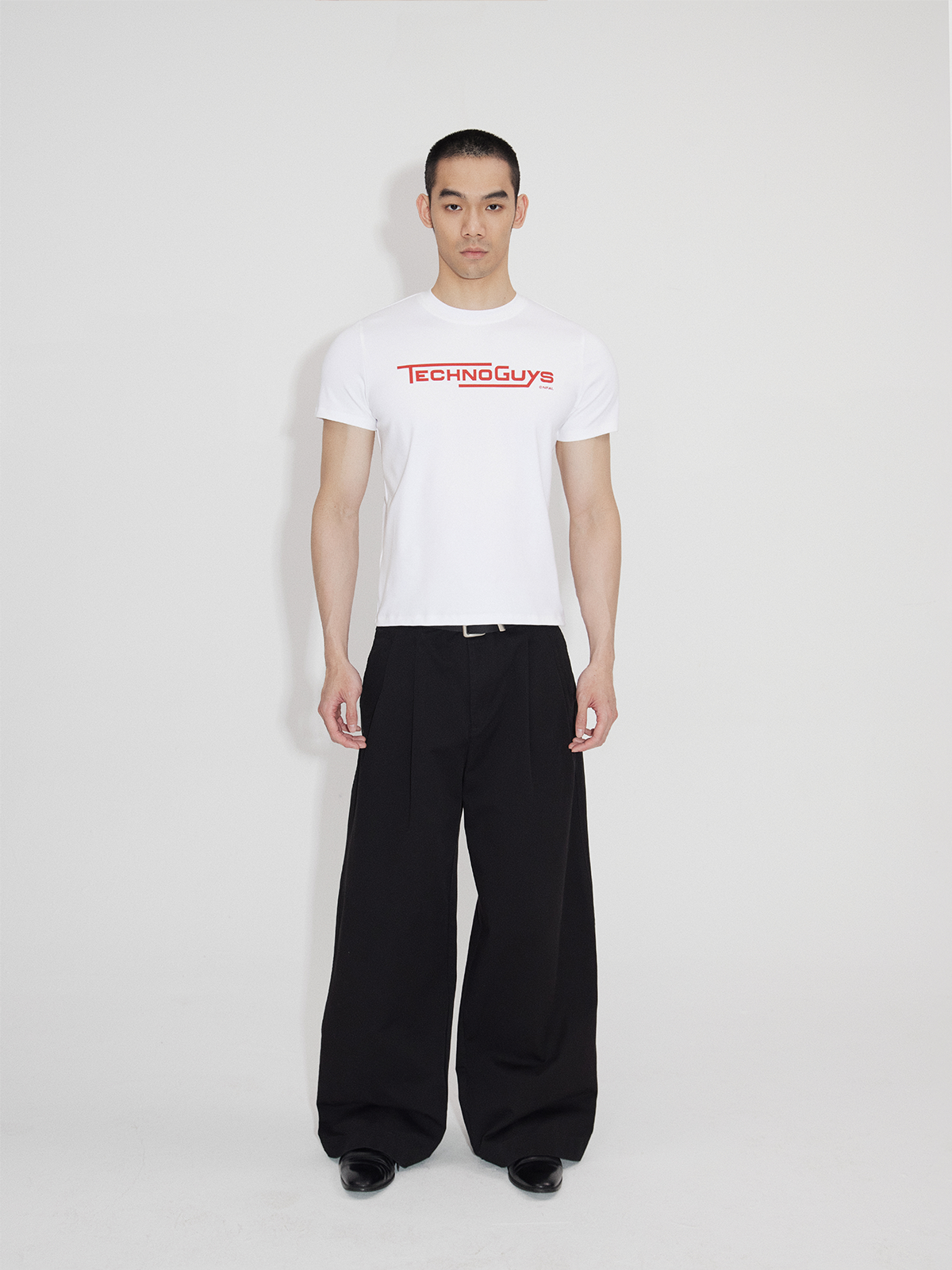 Structured Lightweight Printed Short Sleeve Tees