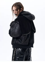 Men's Dual Hood Bomber Puffer Jacket