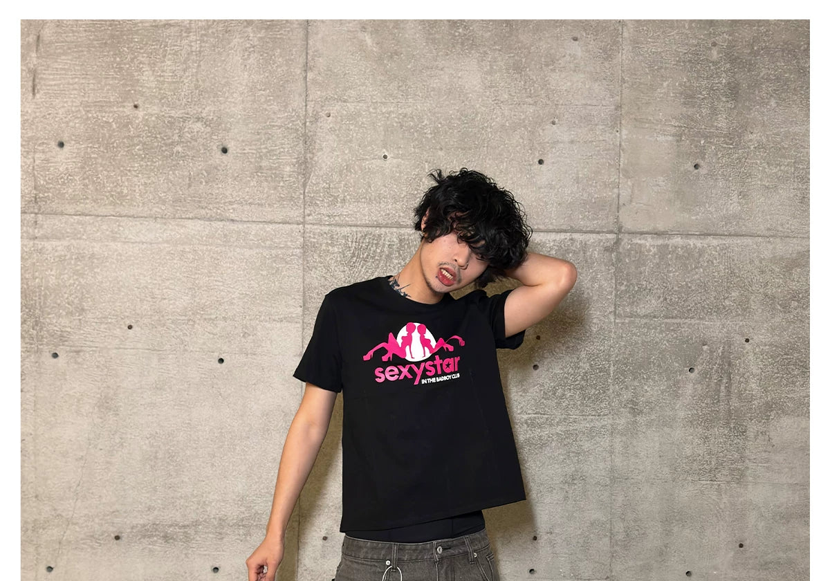 Color Block Graphic Print Tee