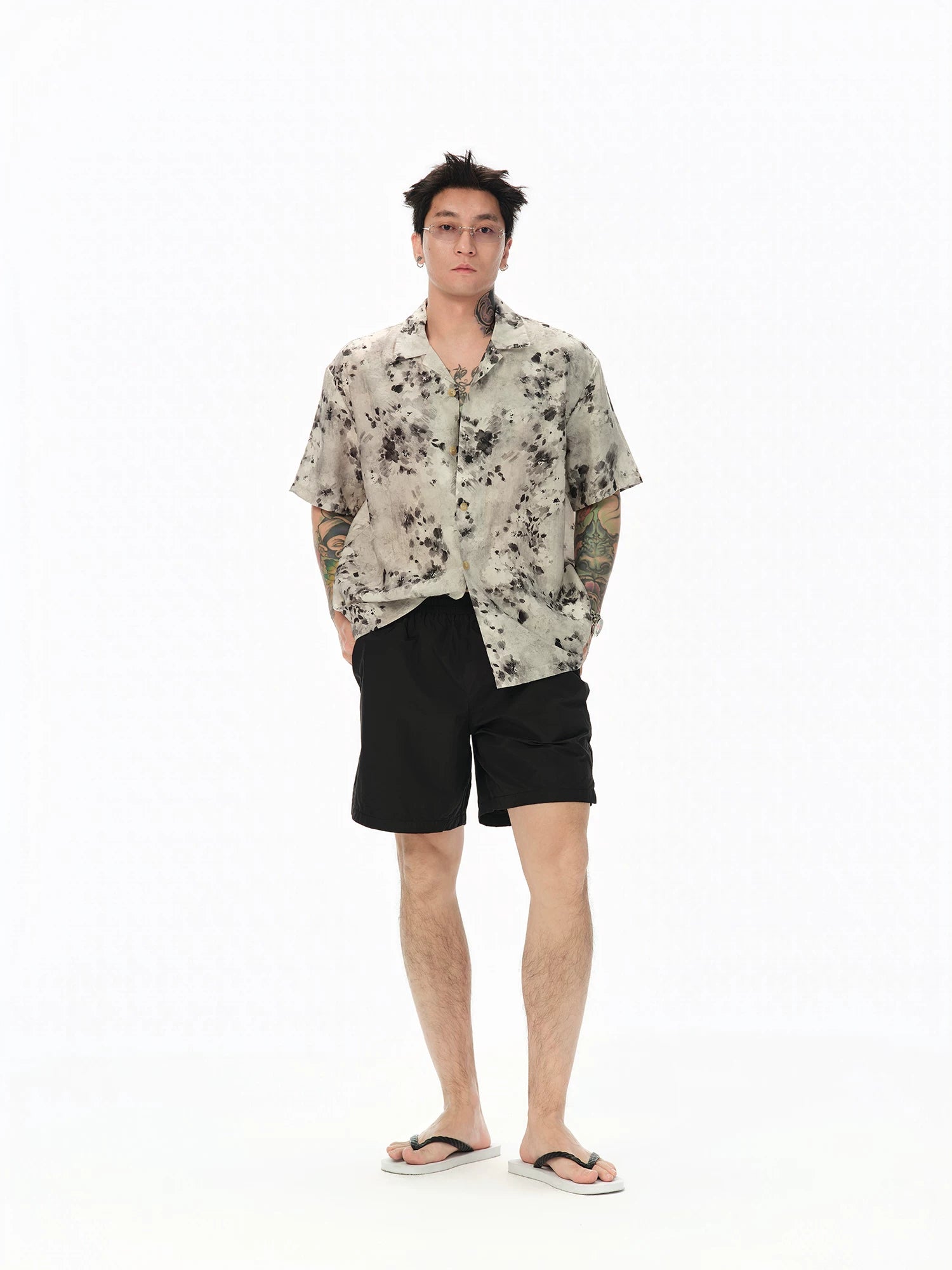 Muted Rose Silk Hawaiian Shirt