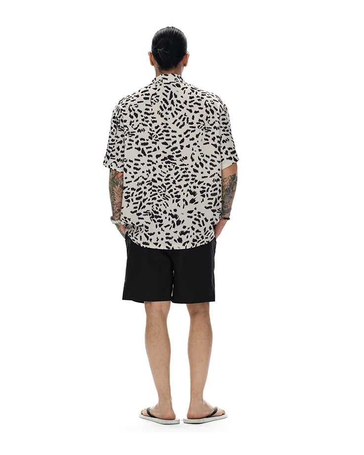 Men's Spotted Cuban Collar Shirt