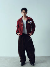 Cropped Layered Cotton Vintage Work Jacket