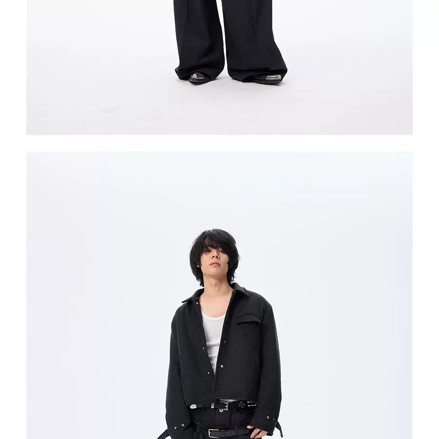 Wool Blend Quilted Short Jacket
