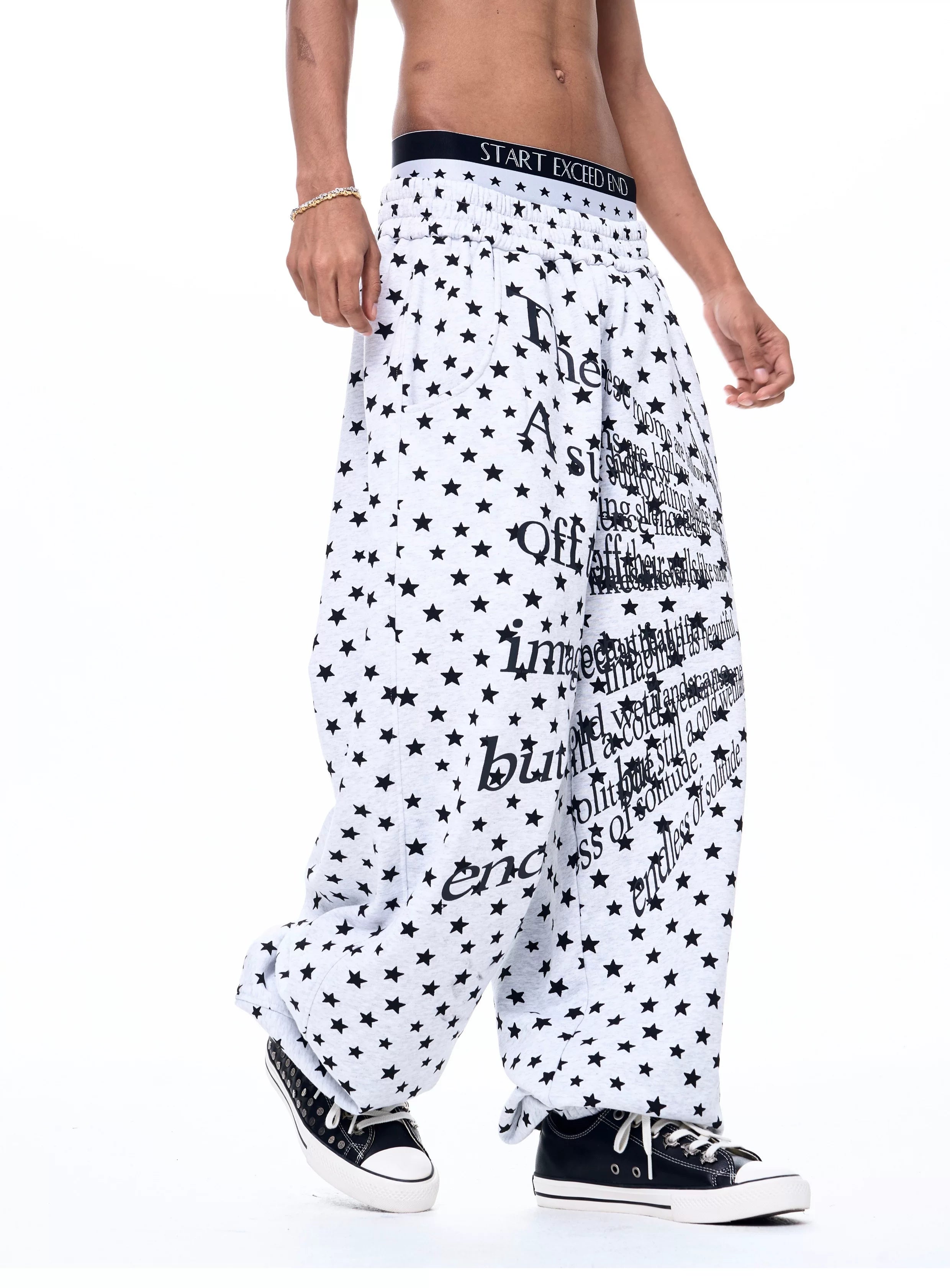 Men's Star Polka Dot Print Joggers
