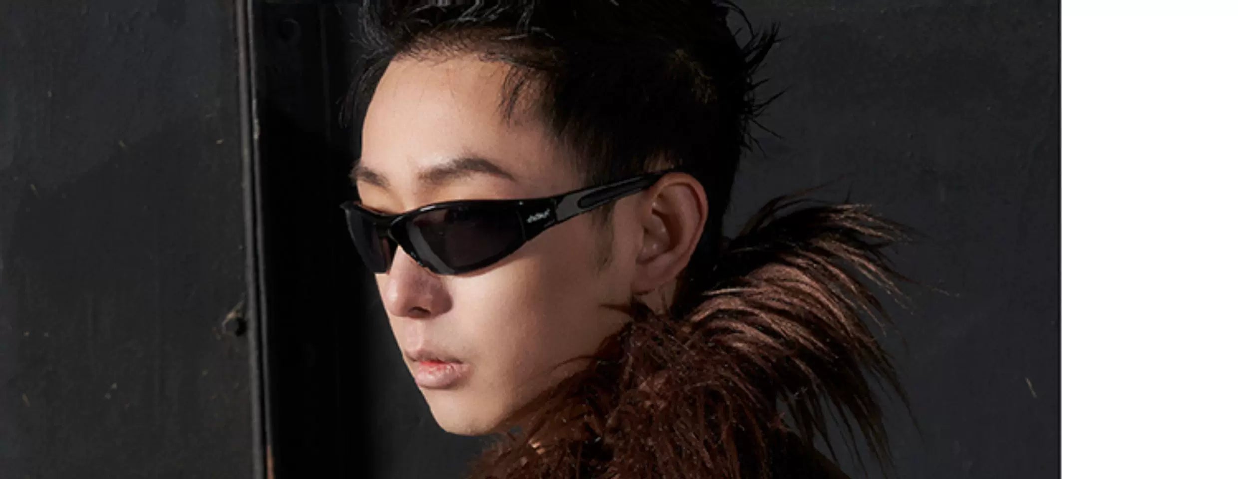 Y2K Fur Collar Cropped Leather Jacket