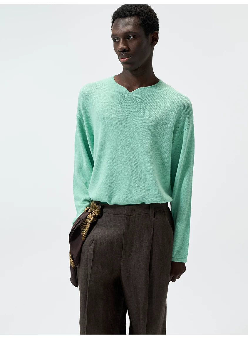 Linen Cotton Loose Long Sleeve Tee