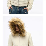 Men's Vintage Detachable Fur Hooded Jacket