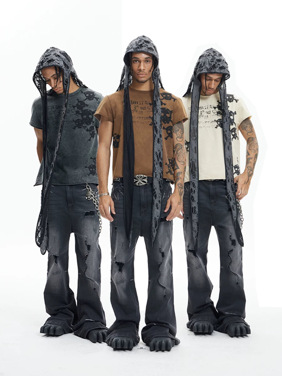 Distressed Bunny Ear Hip Hop Durag
