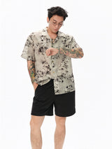 Muted Rose Silk Hawaiian Shirt