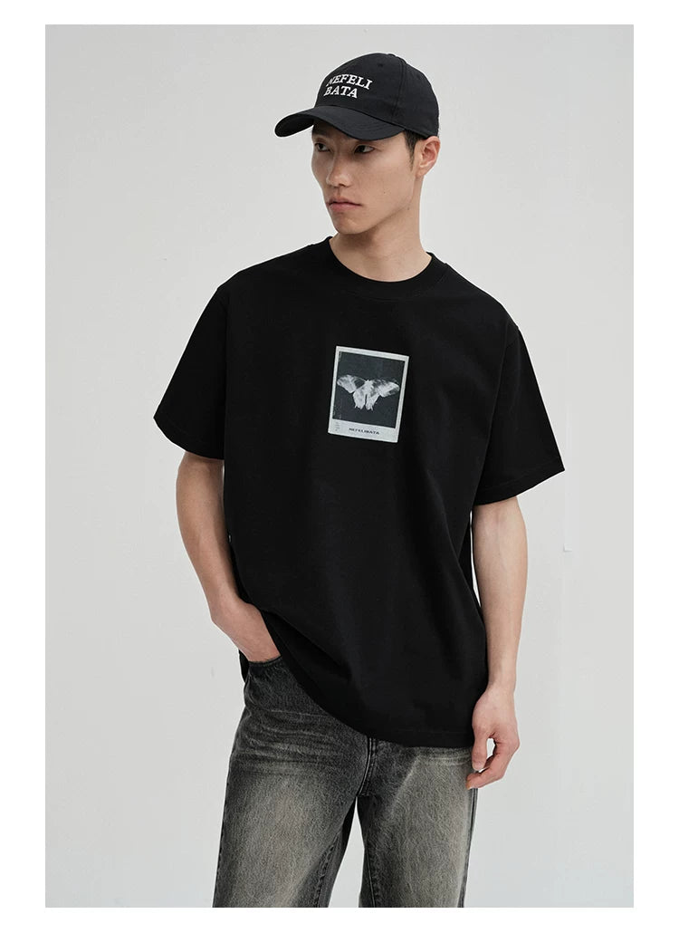 Printed 300G Long-Staple Cotton Short-Sleeve Tee