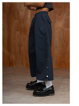 Unisex Elastic Waist Drawstring A-line Skirts