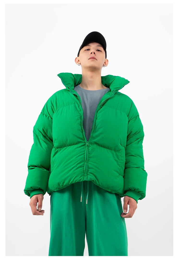 Men's Oversized Green Puffer Jacket