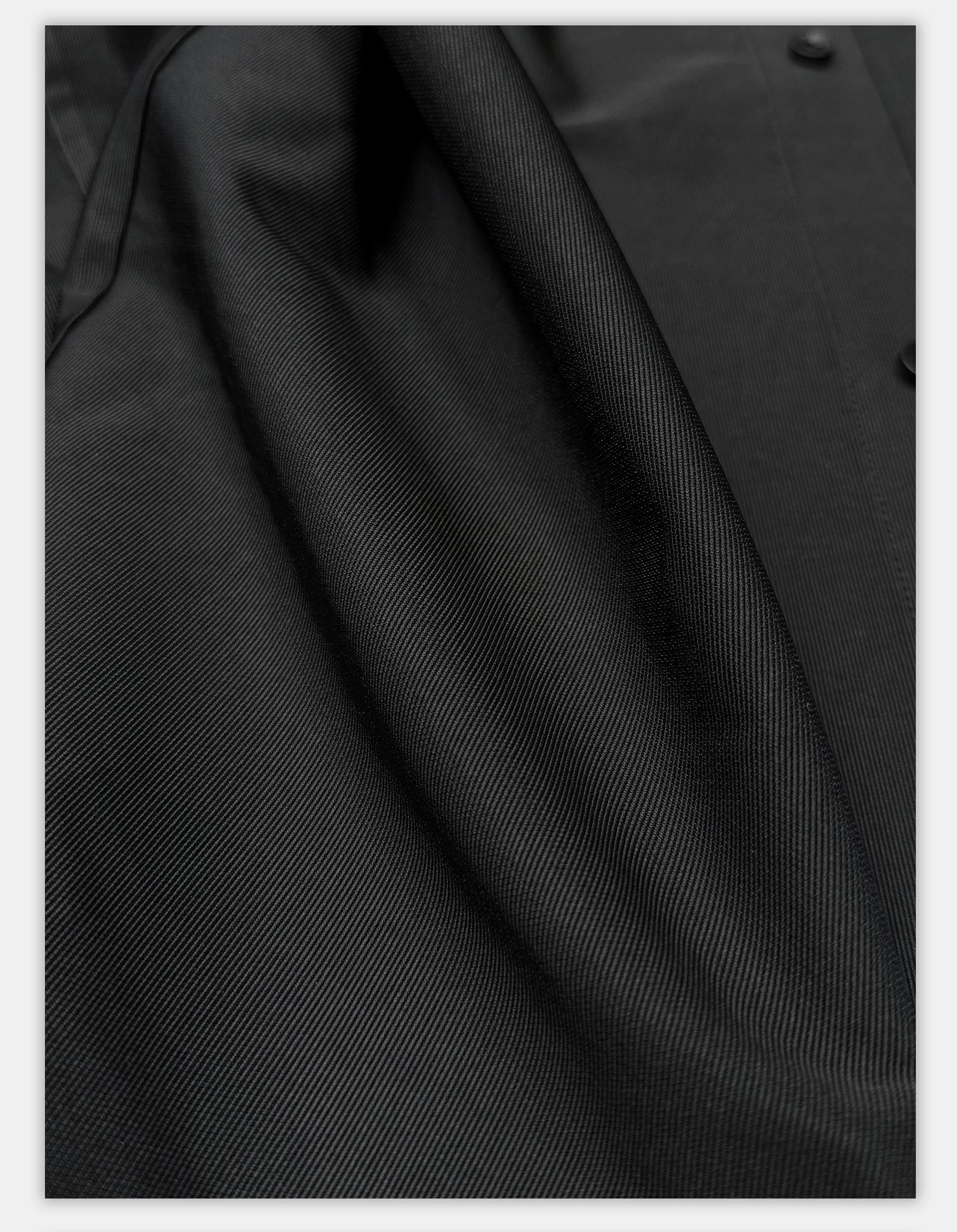 Long Sleeve Ribbed Point Collar Shirt