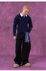 Black Sand Loose Multi-pocket Cargo Pants