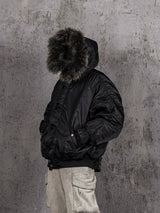 N-2B Nylon Raccoon Fur Flight Jacket