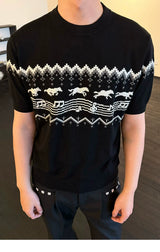 Antibacterial Lyocell Fair Isle Note Tee