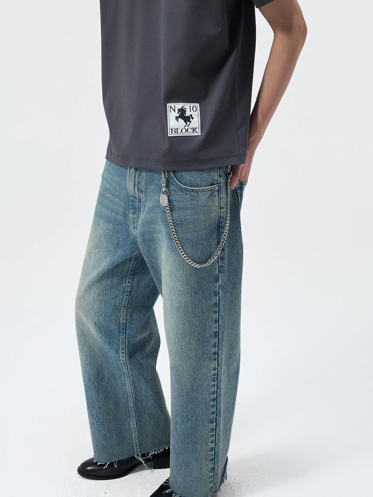 Multi-color Cotton Crew Neck Tees