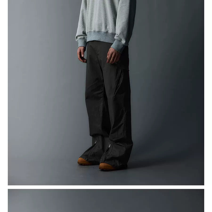 Men's Solid Waffle Mock Zip Sweatshirt