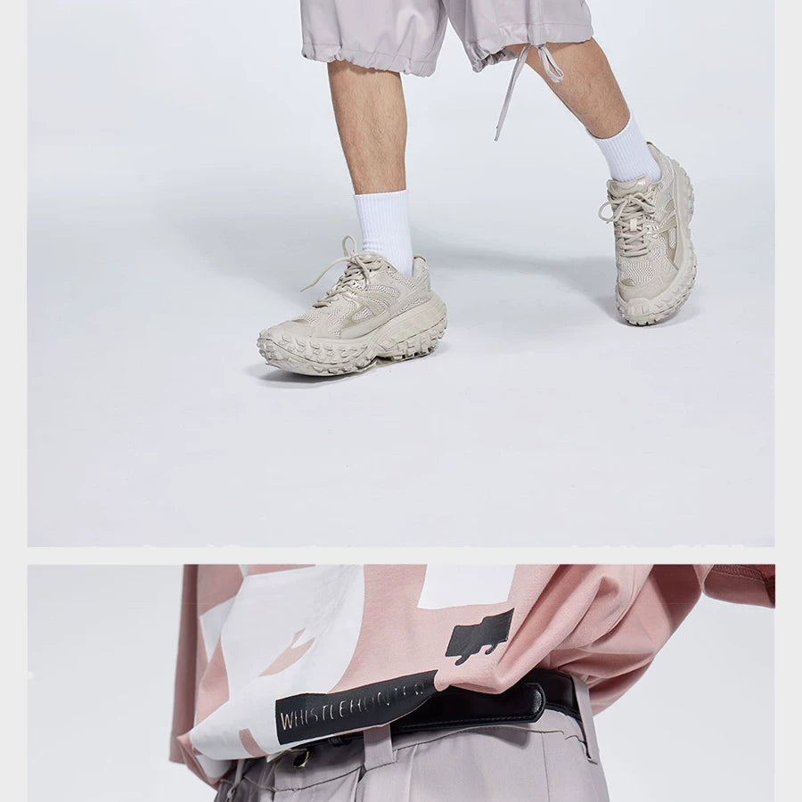 Casual Three Color Pocket Drawstring Shorts