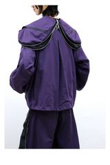 Multiple Zippers Double-sided Spliced Sweatshirt